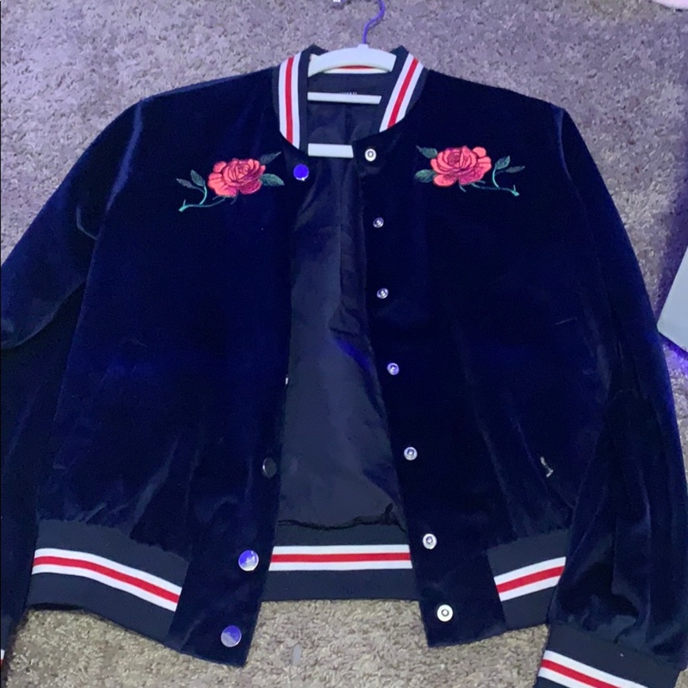 velvet bomber jacket